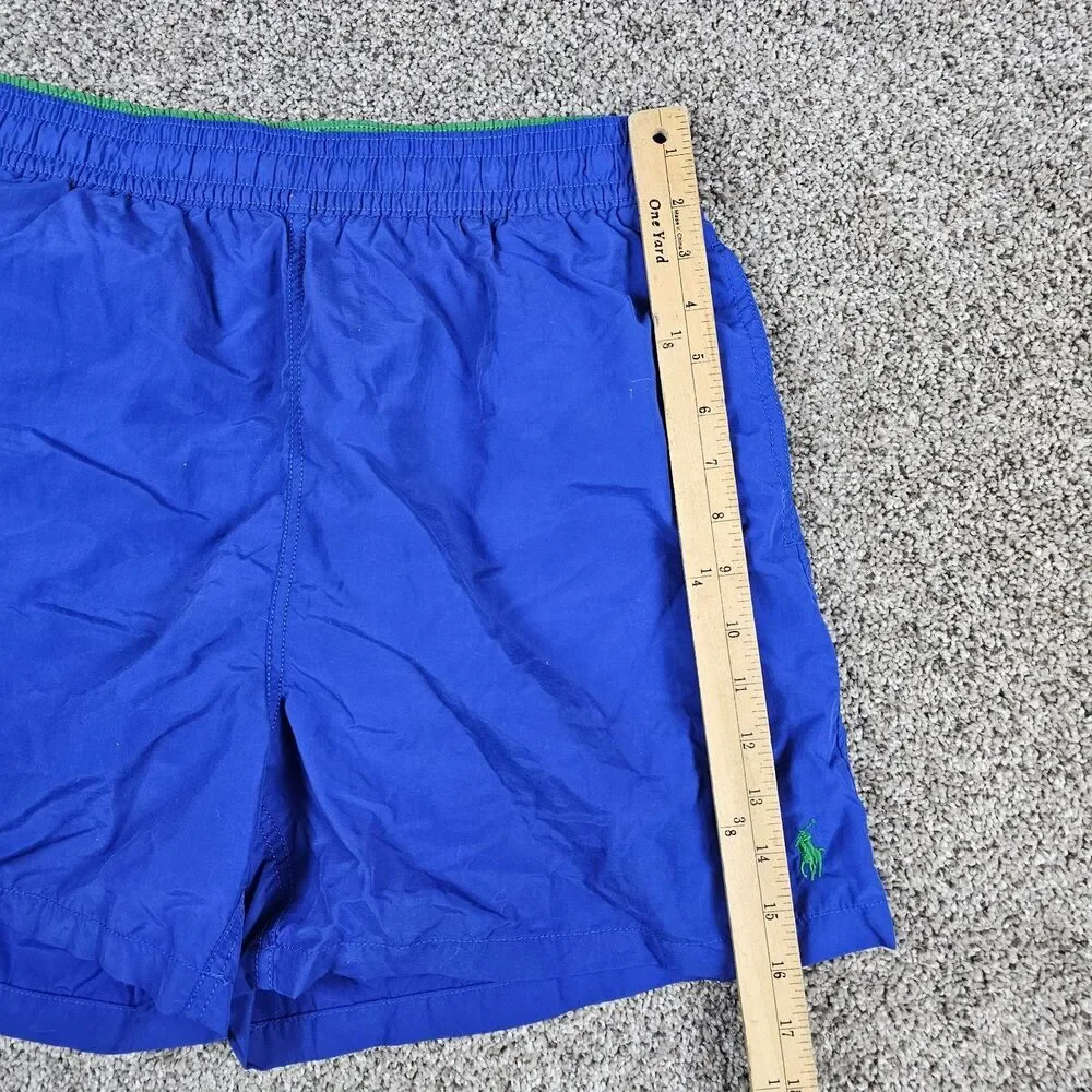 Vintage Polo Ralph Lauren Swim Trunks Men Large Blue Board Shorts Mesh Lined 90s